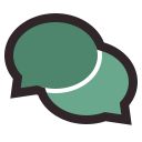 Cartoon icon of speech bubbles