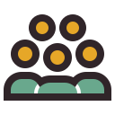 Cartoon icon of group of people