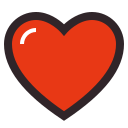 Cartoon icon of love heart